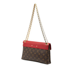 ルイ ヴィトン モノグラム パラス チェーン ショルダーバッグ M41201 スリーズ レッド ブラウン PVC レザー レディース LOUIS VUITTON 【中古】