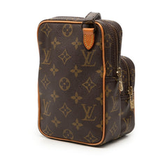 ルイ ヴィトン モノグラム ミニ アマゾン 斜め掛け ショルダーバッグ M45238 ブラウン PVC レザー レディース LOUIS VUITTON 【中古】
