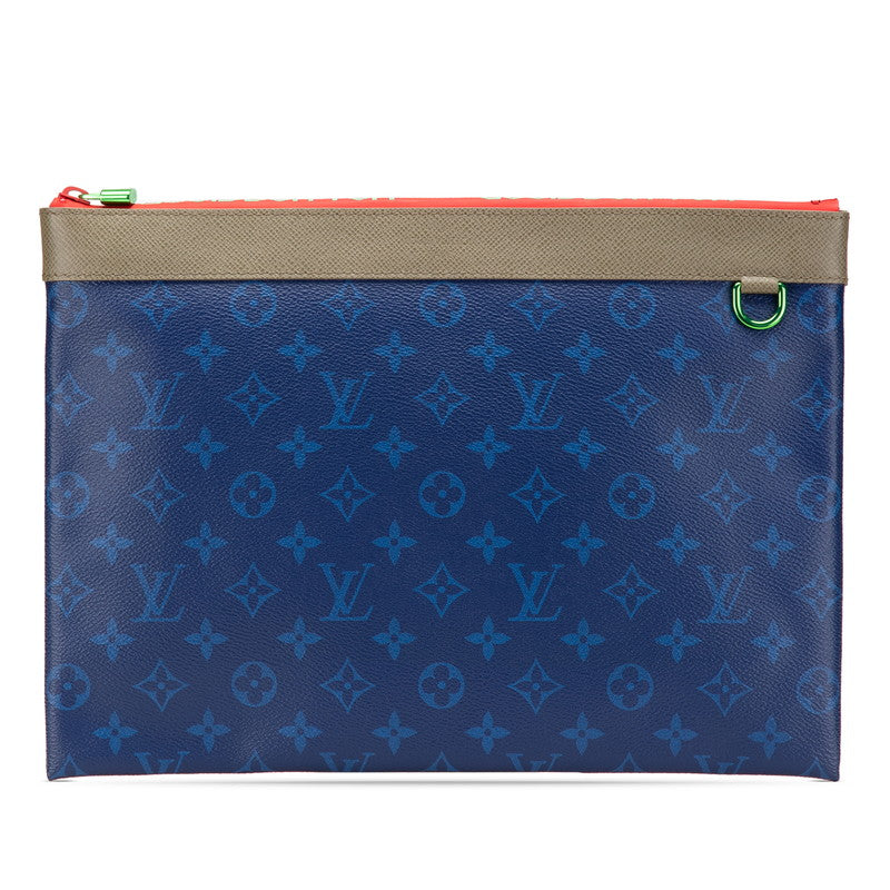 ルイ ヴィトン モノグラム パシフィック アポロ クラッチバッグ M63047 ブルー グレー マルチカラー PVC レザー メンズ LOUIS VUITTON 【中古】