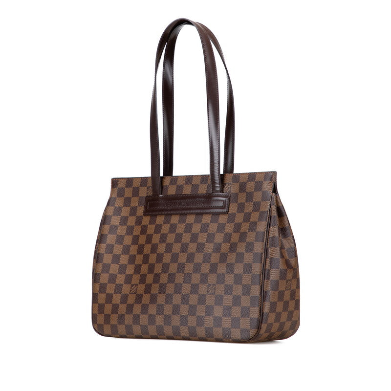 ルイ ヴィトン ダミエ パリオリPM ハンドバッグ トートバッグ N51123 ブラウン PVC レザー レディース LOUIS VUITTON 【中古】