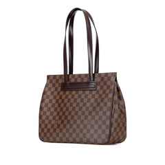 ルイ ヴィトン ダミエ パリオリPM ハンドバッグ トートバッグ N51123 ブラウン PVC レザー レディース LOUIS VUITTON 【中古】
