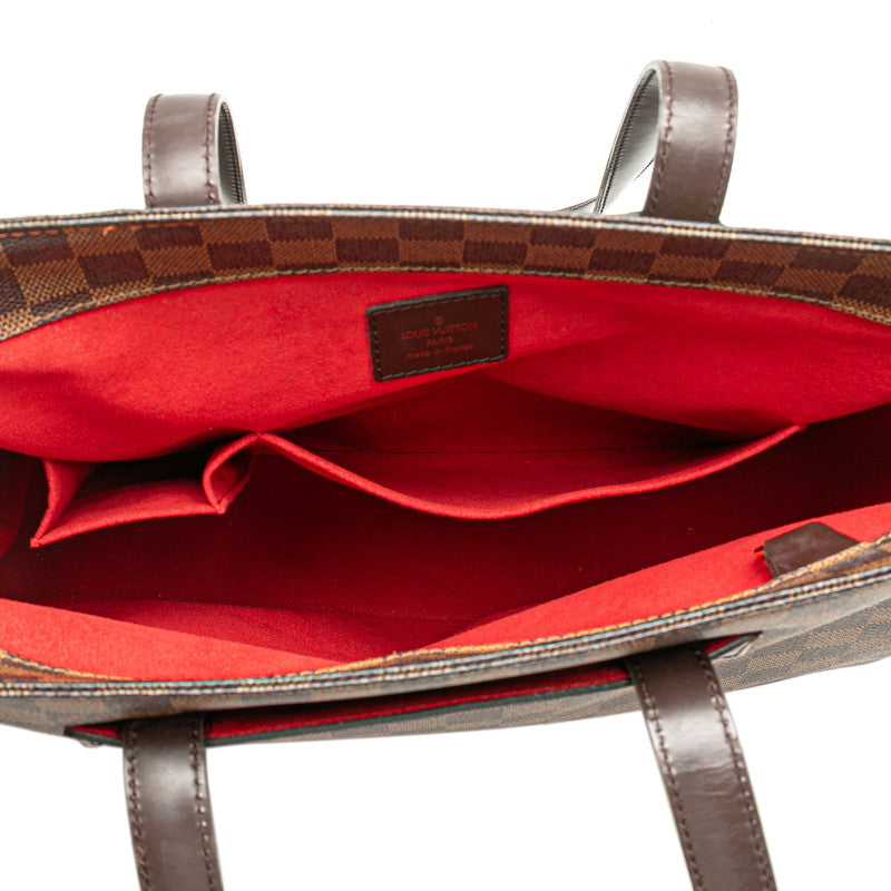 ルイ ヴィトン ダミエ パリオリPM ハンドバッグ トートバッグ N51123 ブラウン PVC レザー レディース LOUIS VUITTON 【中古】