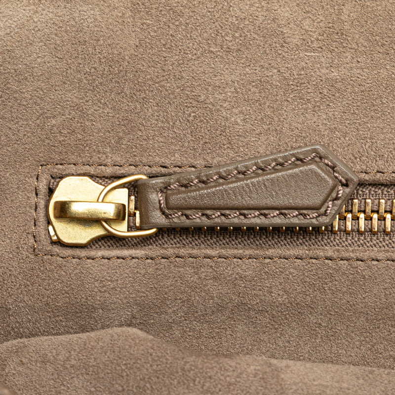 フェンディ ピーカブー ミディアム ハンドバッグ ショルダーバッグ 2WAY 8BN226 グレージュ ブラウン レザー レディース FENDI 【中古】