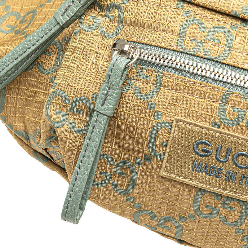 グッチ GGリップストップ ウエストバッグ ボディバッグ 792287 カーキグリーン ナイロン レディース GUCCI 【中古】