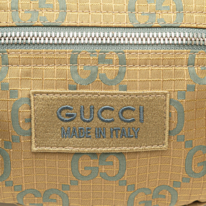 グッチ GGリップストップ ウエストバッグ ボディバッグ 792287 カーキグリーン ナイロン レディース GUCCI 【中古】