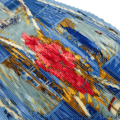 エルメス プリーツカレ VARANGUES ベランダ スカーフ ブルー マルチカラー シルク レディース HERMES 【中古】