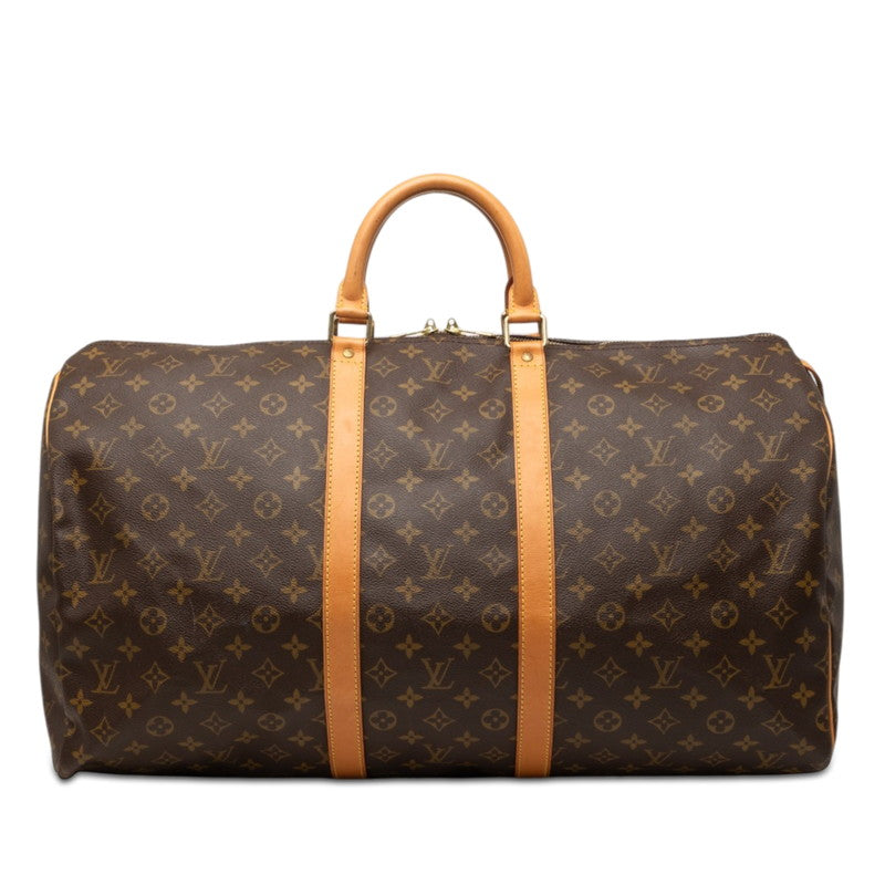ルイ ヴィトン モノグラム キーポル55 ボストンバッグ トラベルバッグ M41424 ブラウン PVC レザー レディース LOUIS VUITTON 【中古】