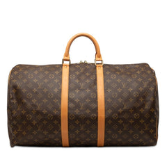 ルイ ヴィトン モノグラム キーポル55 ボストンバッグ トラベルバッグ M41424 ブラウン PVC レザー レディース LOUIS VUITTON 【中古】