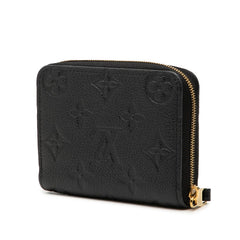 ルイ ヴィトン モノグラム アンプラント ジッピーコインパース コインケース M60574 ノワール ブラック レザー レディース LOUIS VUITTON 【中古】