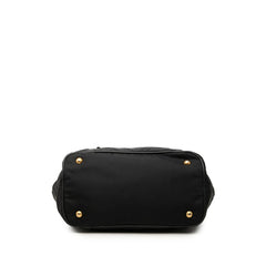 プラダ ロゴ ハンドバッグ 2WAY ショルダーバッグ ブラック ナイロン レザー レディース PRADA 【中古】