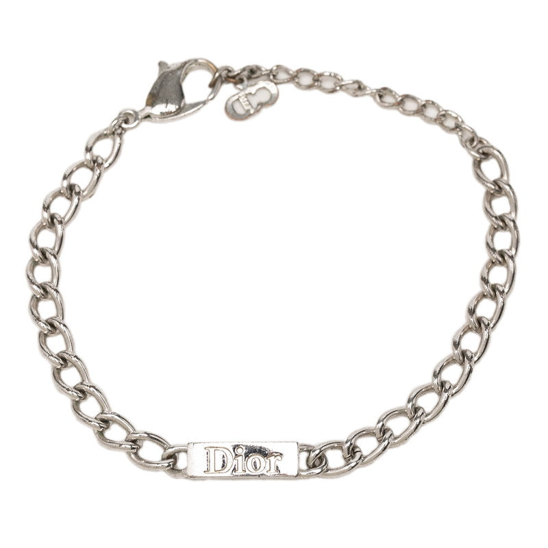 ディオール ロゴ チェーン ブレスレット シルバー メタル レディース Dior 中古