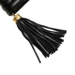 シャネル マトラッセ タッセル ココマーク チェーン ショルダーバッグ ブラック ゴールド金具 ラムスキン レディース CHANEL 【中古】