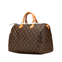 ルイ ヴィトン モノグラム スピーディ35 ハンドバッグ ボストンバッグ M41107 ブラウン PVC レザー レディース LOUIS VUITTON 【中古】