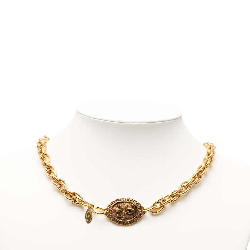 シャネル ココマーク チェーン ネックレス ゴールド メッキ レディース CHANEL 【中古】