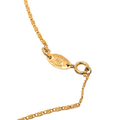 シャネル ココマーク ペンダント ネックレス ゴールド ラインストーン メッキ GP レディース CHANEL 【中古】