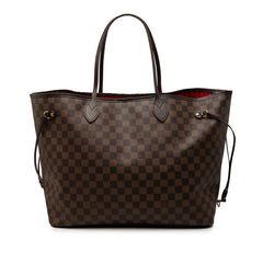 ルイ ヴィトン ダミエ ネヴァーフルGM トートバッグ ショルダーバッグ N51106 ブラウン PVC レザー レディース LOUIS VUITTON 【中古】