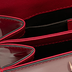 グッチ インターロッキングG チェーン ショルダーバッグ ハンドバッグ 387609 ピンク シルバー レザー レディース GUCCI 【中古】