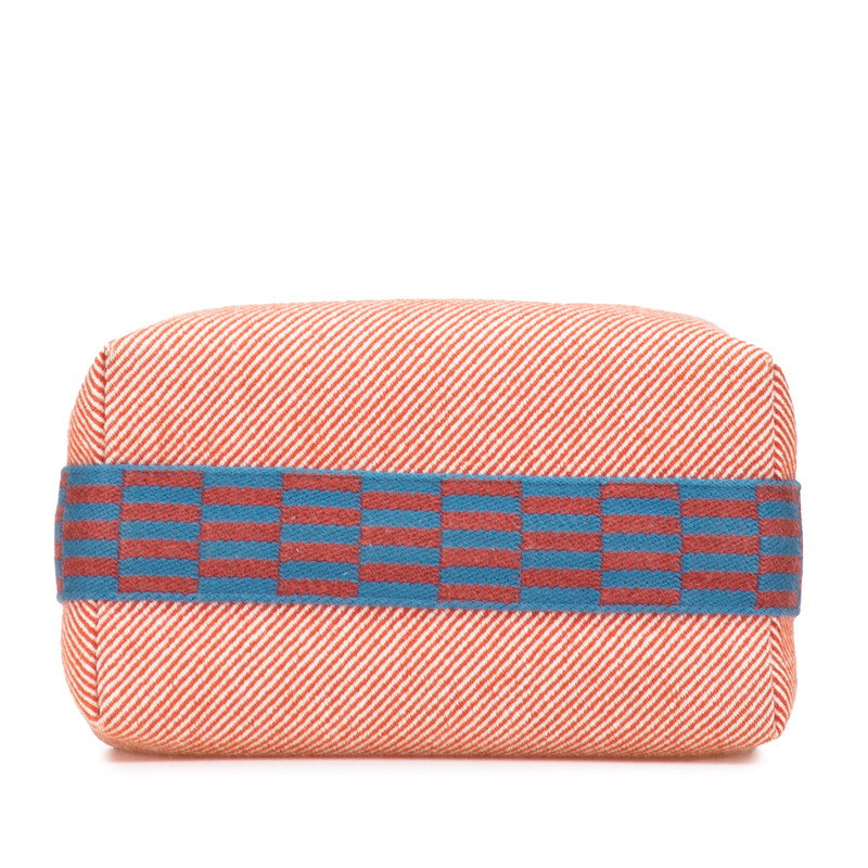 エルメス ブリッド ア ブラックPM ハンドバッグ ポーチ レッド ブルー トワルアッシュ レディース HERMES 【中古】