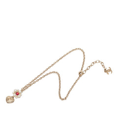 シャネル ココマーク ハート フラワー ペンダント ネックレス B21P ゴールド メッキ フェイクパール ストーン レディース CHANEL 【中古】