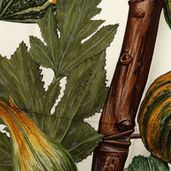エルメス カレ90 CITROUILLES ET COLOQUINTES かぼちゃとひょうたん スカーフ 大判スカーフ グリーン系 シルク レディース HERMES 中古