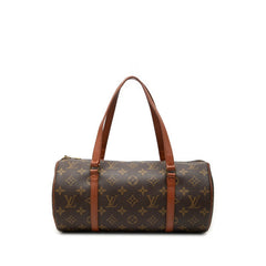 ルイ ヴィトン モノグラム パピヨン30 ハンドバッグ M51365 ブラウン PVC レザー レディース LOUIS VUITTON 【中古】