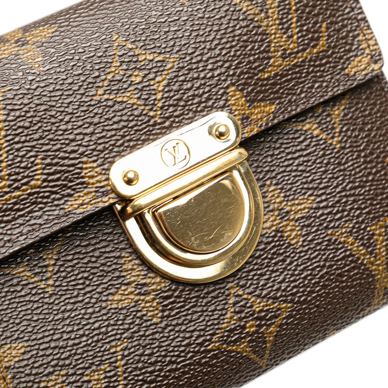ルイ ヴィトン モノグラム ポルトフォイユ コアラ 二つ折り財布 M58013 ブラウン PVC レザー レディース LOUIS VUITTON 【中古】