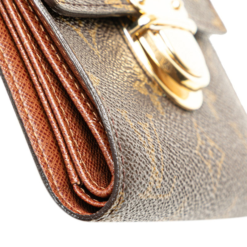 ルイ ヴィトン モノグラム ポルトフォイユ コアラ 二つ折り財布 M58013 ブラウン PVC レザー レディース LOUIS VUITTON 【中古】