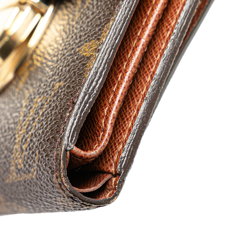 ルイ ヴィトン モノグラム ポルトフォイユ コアラ 二つ折り財布 M58013 ブラウン PVC レザー レディース LOUIS VUITTON 【中古】
