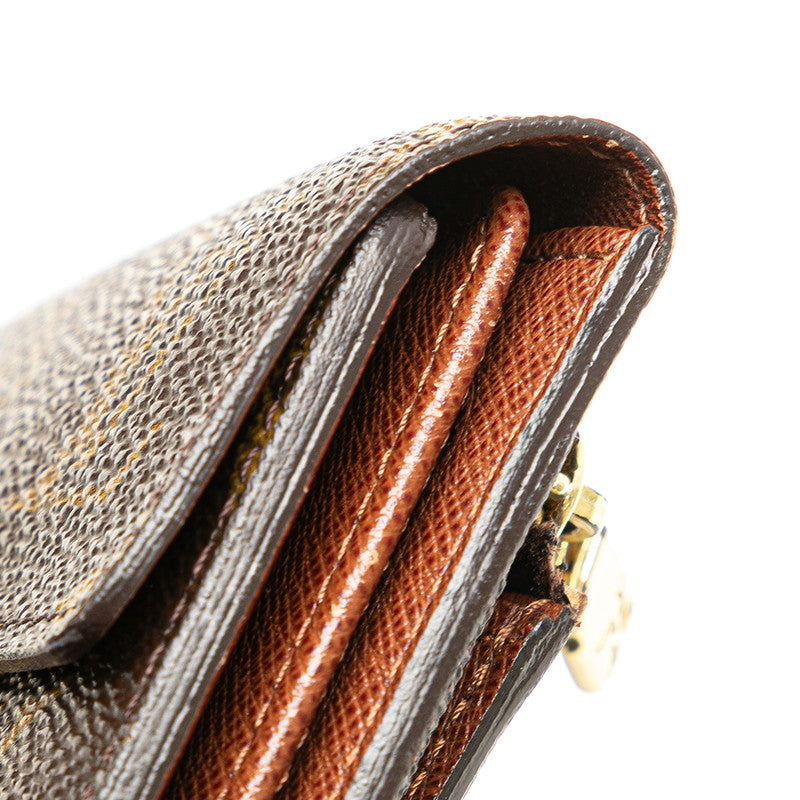 ルイ ヴィトン モノグラム ポルトフォイユ コアラ 二つ折り財布 M58013 ブラウン PVC レザー レディース LOUIS VUITTON 【中古】