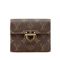 ルイ ヴィトン モノグラム ポルトフォイユ コアラ 二つ折り財布 M58013 ブラウン PVC レザー レディース LOUIS VUITTON 【中古】