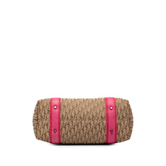 ディオール トロッター ハンドバッグ ピンク ベージュ キャンバス レザー レディース Dior 中古