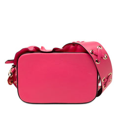 ヴァレンチノ 斜め掛け フリル ショルダーバッグ ピンク レザー レディース Valentino 【中古】
