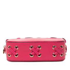 ヴァレンチノ 斜め掛け フリル ショルダーバッグ ピンク レザー レディース Valentino 【中古】