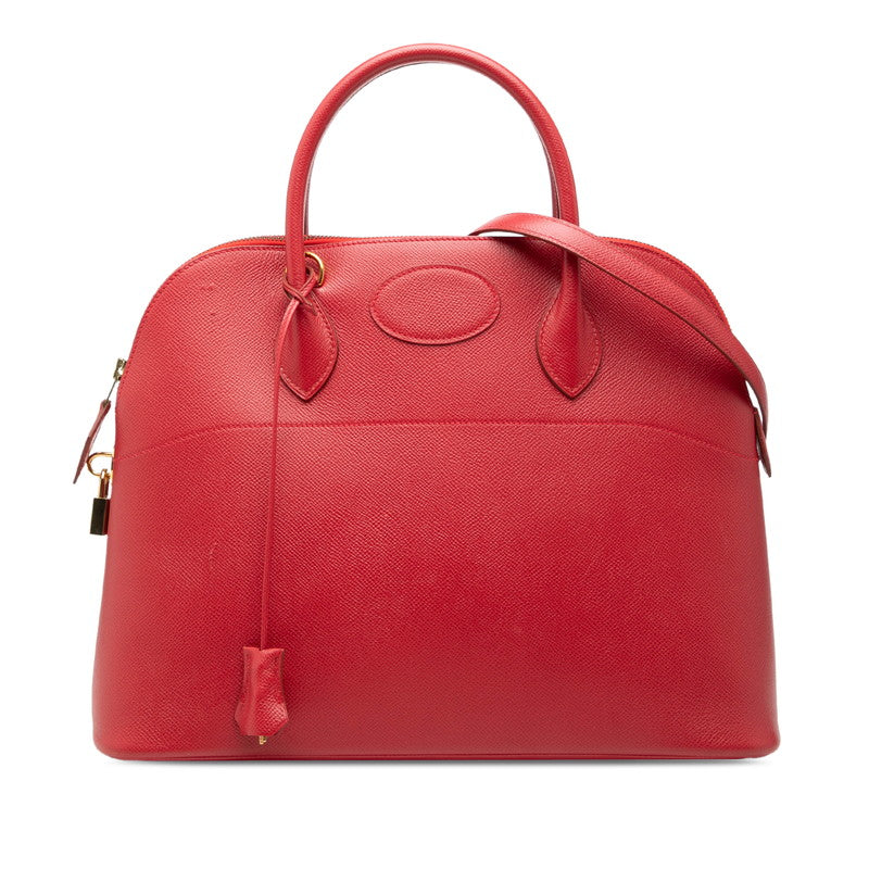 エルメス ボリード37 ハンドバッグ ショルダーバッグ 2WAY ヴァーミリオン レッド系 クシュベル レディース HERMES 【中古】