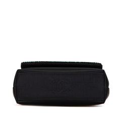 シャネル ココマーク スクエア ミニ ショルダーバッグ ブラック サテン レディース CHANEL 【中古】
