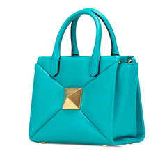 ヴァレンティノ ワンスタッズ トートバッグ ショルダーバッグ 2WAY グリーン レザー レディース VALENTINO 【中古】
