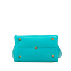 ヴァレンティノ ワンスタッズ トートバッグ ショルダーバッグ 2WAY グリーン レザー レディース VALENTINO 【中古】