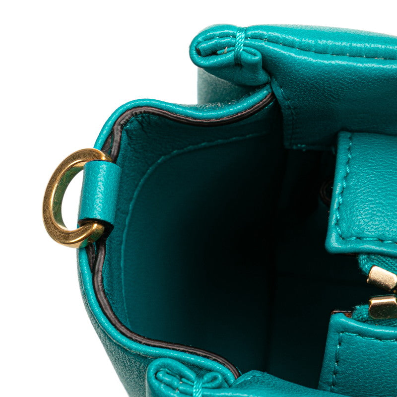 ヴァレンティノ ワンスタッズ トートバッグ ショルダーバッグ 2WAY グリーン レザー レディース VALENTINO 【中古】