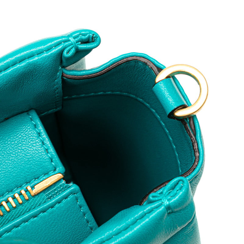 ヴァレンティノ ワンスタッズ トートバッグ ショルダーバッグ 2WAY グリーン レザー レディース VALENTINO 【中古】
