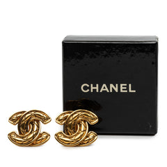 シャネル ヴィンテージ マトラッセ ココマーク イヤリング ゴールド メッキ レディース CHANEL 【中古】