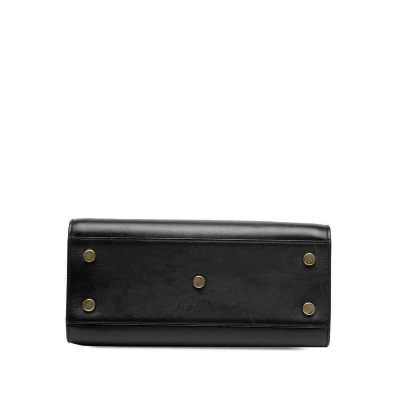 サンローラン サック ド ジュール ベイビー ハンドバッグ ショルダーバッグ 2WAY ブラック レザー レディース SAINT LAURENT 【中古】