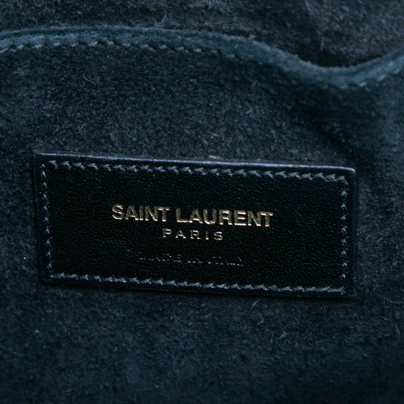 サンローラン サック ド ジュール ベイビー ハンドバッグ ショルダーバッグ 2WAY ブラック レザー レディース SAINT LAURENT 【中古】