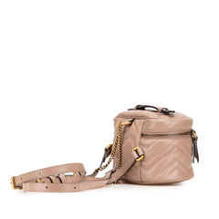 グッチ GGマーモント キルティング リュック バックパック 598594 ベージュ レザー レディース GUCCI 【中古】