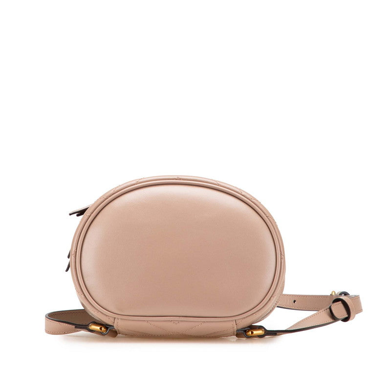グッチ GGマーモント キルティング リュック バックパック 598594 ベージュ レザー レディース GUCCI 【中古】