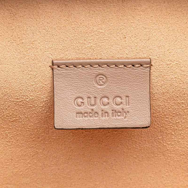 グッチ GGマーモント キルティング リュック バックパック 598594 ベージュ レザー レディース GUCCI 【中古】