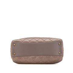 シャネル マトラッセ ココマーク ハンドバッグ ショルダーバッグ グレージュ レザー レディース CHANEL 【中古】