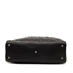 シャネル マトラッセ ミニボストンバッグ ハンドバッグ A15685 ブラック キャビアスキン パテントレザー レディース CHANEL 【中古】