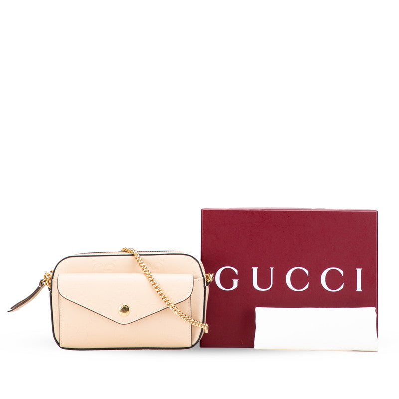 グッチ GGスーパーミニ ショルダーバッグ 781554 ベージュ レザー レディース GUCCI 【中古】