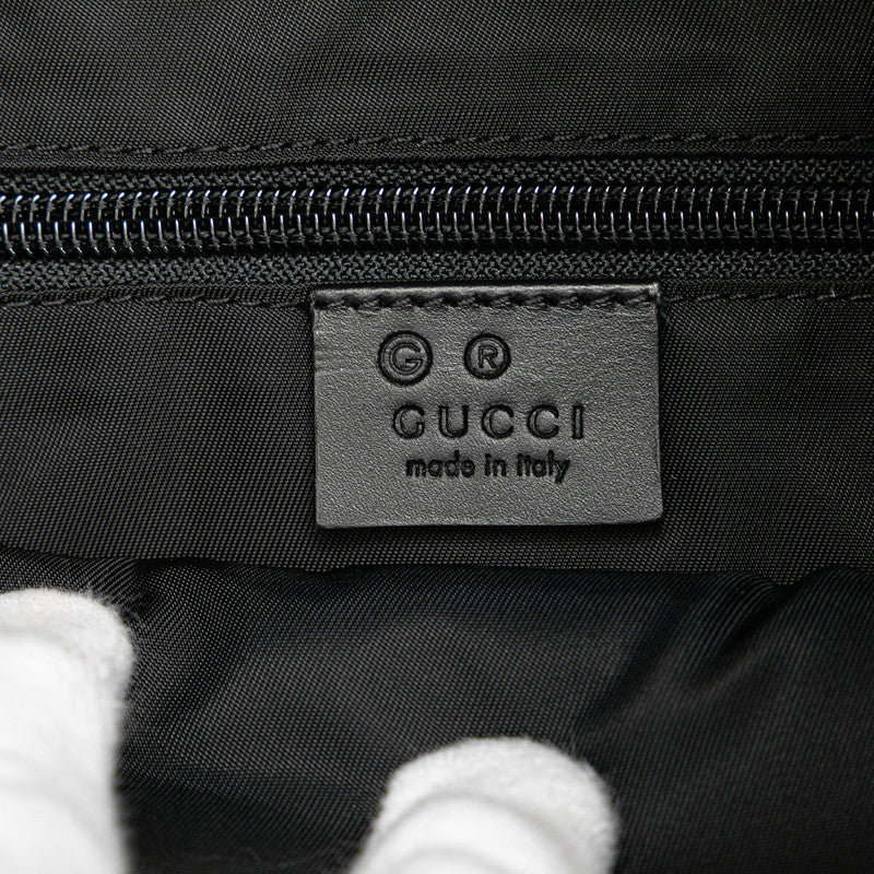 グッチ シェリーライン リュック バックパック 619749 ブラック ナイロン レザー メンズ GUCCI 【中古】