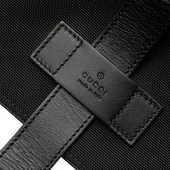 グッチ シェリーライン リュック バックパック 619749 ブラック ナイロン レザー メンズ GUCCI 【中古】